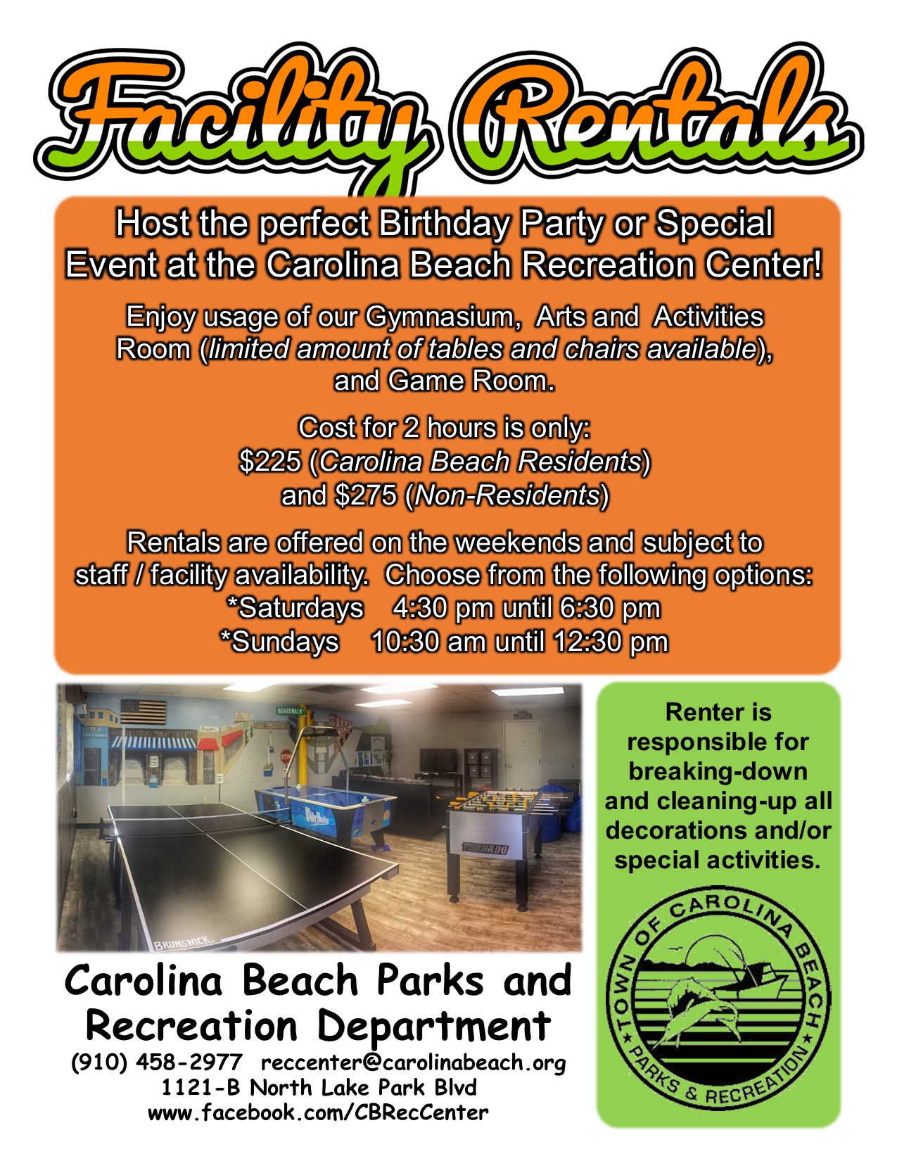 Facility Rental Flyer 5-25-23