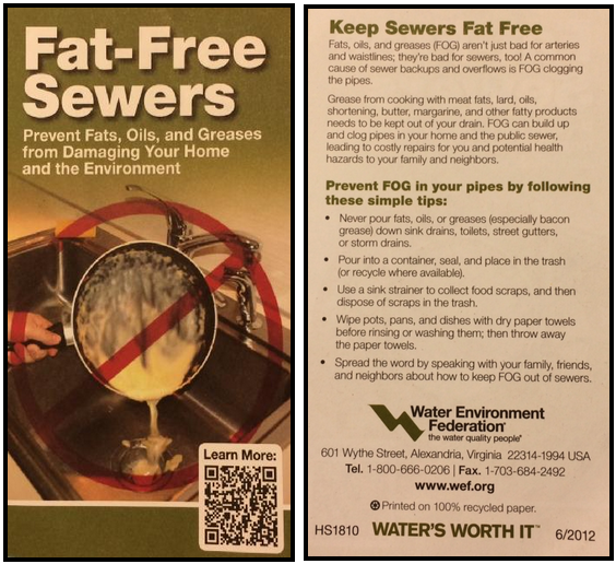 Keep Sewers Fat Free